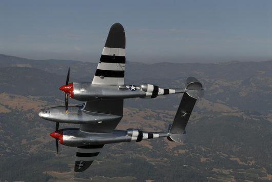 P-38 Lightning Flight over Wall Decal