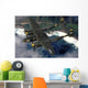 P-38 Lightning Flying over Ocean Wall Decal