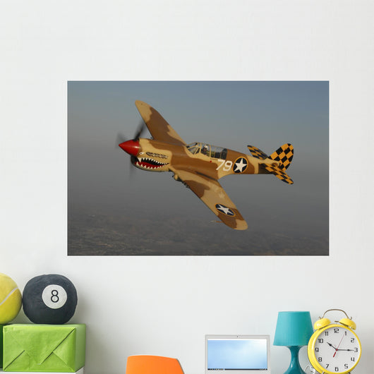 P-40 Warhawk Flying Wall Decal