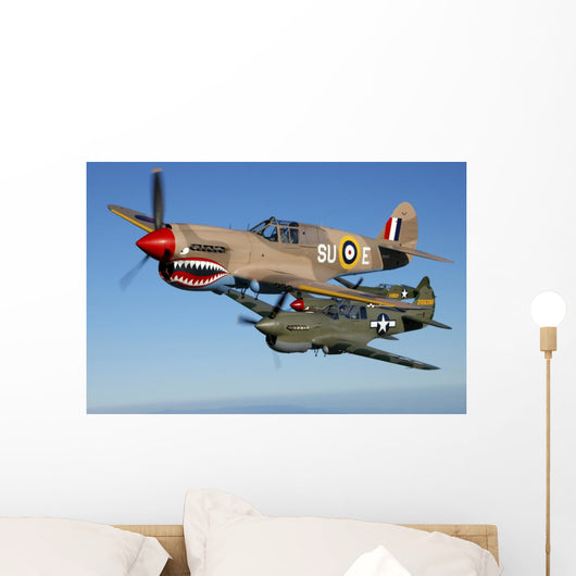 P-40 Warhawks Flying Sky Wall Decal