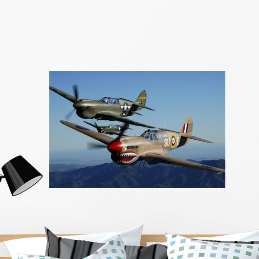 P-40 Warhawks Flying Wall Decal