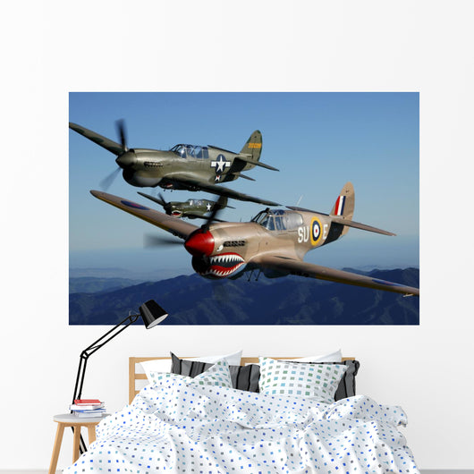 P-40 Warhawks Flying Wall Decal