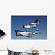 Formation P-47 Thunderbolts Flying Line-up Wall Decal