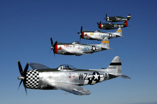 Formation P-47 Thunderbolts Flying Line-up Wall Decal