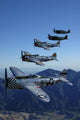 Formation P-47 Thunderbolts Flying Vertical Wall Decal