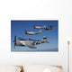 Formation P-47 Thunderbolts Flying Formation Wall Decal