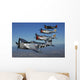 Formation P-47 Thunderbolts Flying Wall Decal