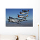 Formation P-47 Thunderbolts Flying Wall Decal