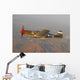 P-51c Mustang Flying over Mountains Wall Decal