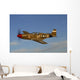P-51c Mustang Flying against Clouds Wall Decal