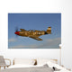 P-51c Mustang Flying against Clouds Wall Decal