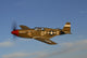 P-51c Mustang Flying against Clouds Wall Decal