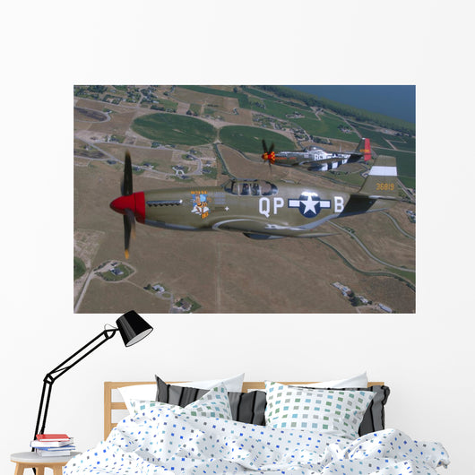 P-51c Mustang and P-51d Wall Decal