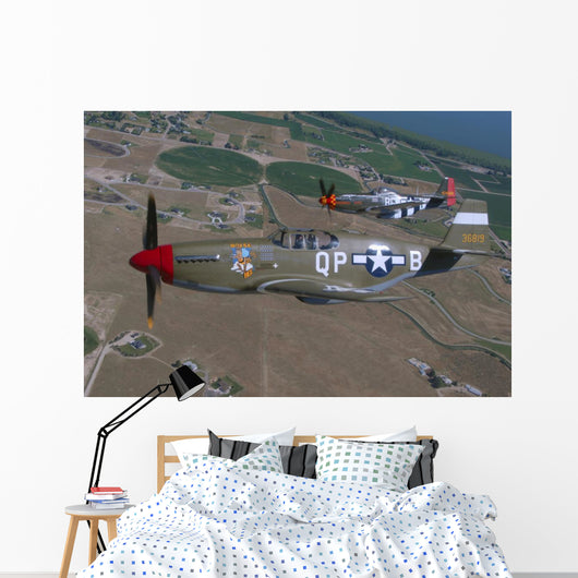 P-51c Mustang and P-51d Wall Decal