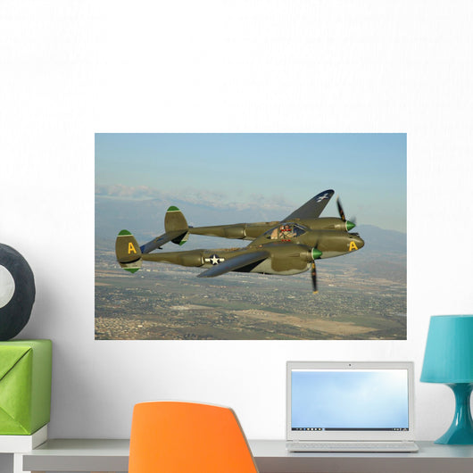 P-38 Lightning Flying Wall Decal