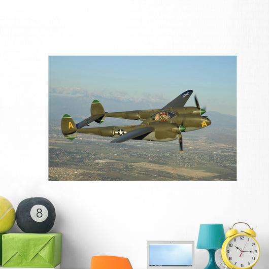 P-38 Lightning Flying Wall Decal