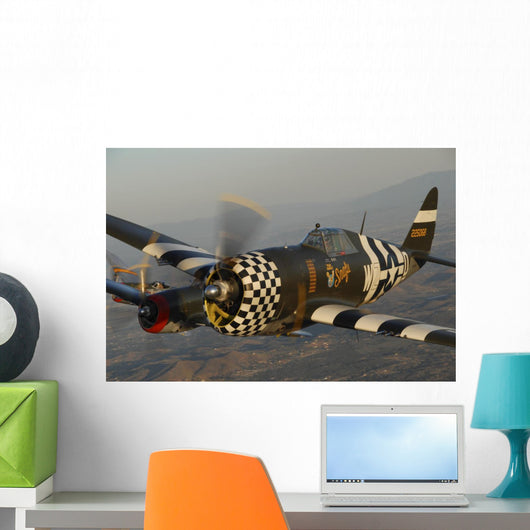 P-47 Thunderbolt Flying over Wall Decal