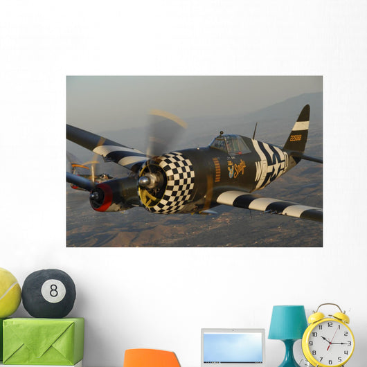 P-47 Thunderbolt Flying over Wall Decal