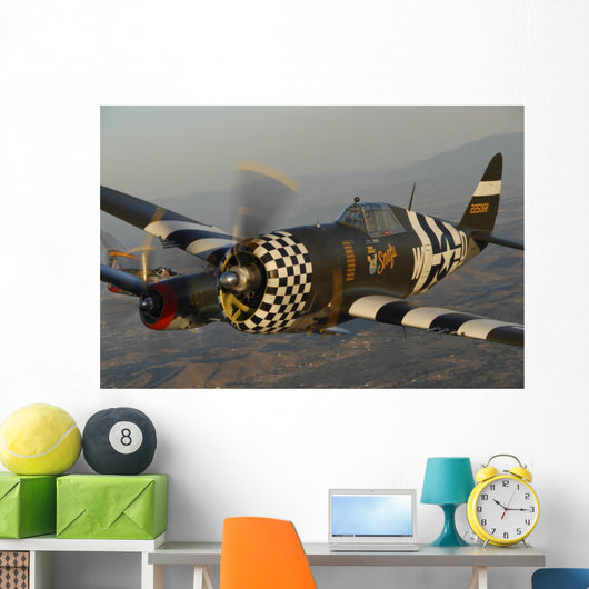 P-47 Thunderbolt Flying over Wall Decal