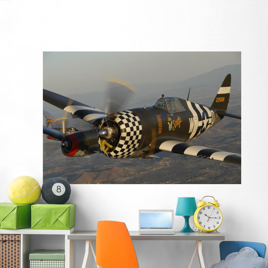 P-47 Thunderbolt Flying over Wall Decal