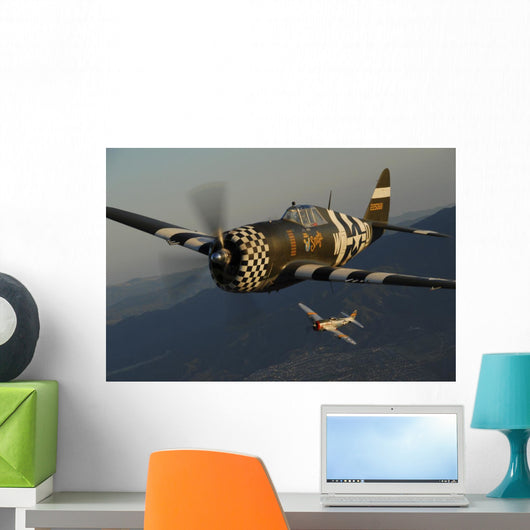 P-47 Thunderbolts Flying In-Flight Wall Decal