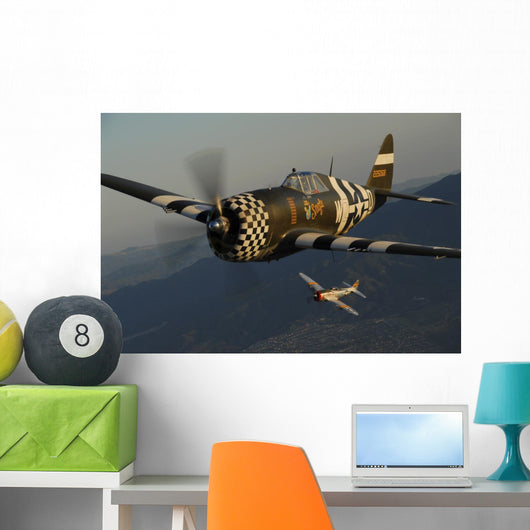 P-47 Thunderbolts Flying In-Flight Wall Decal
