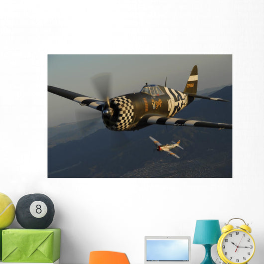 P-47 Thunderbolts Flying In-Flight Wall Decal