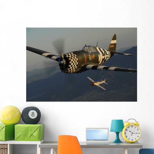 P-47 Thunderbolts Flying In-Flight Wall Decal