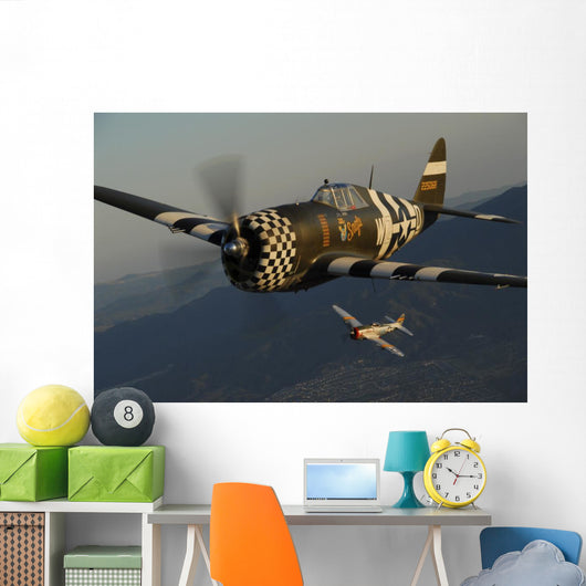 P-47 Thunderbolts Flying In-Flight Wall Decal