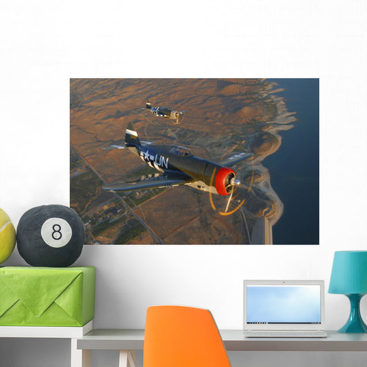 P-47 Thunderbolts Flying Wall Decal