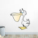 Cartoon Pelican Wall Decal