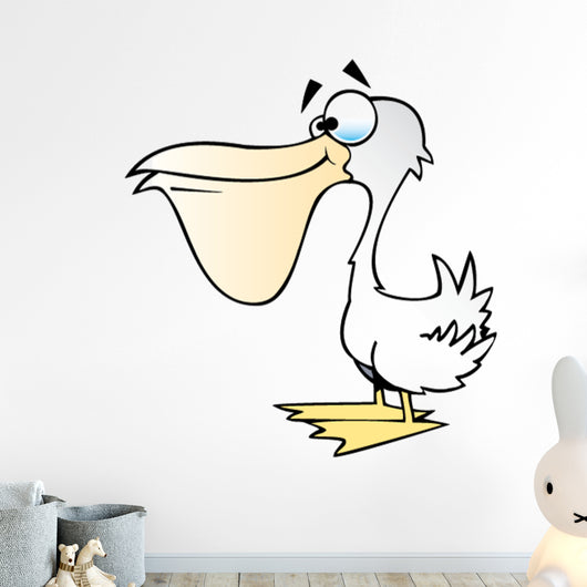 Cartoon Pelican Wall Decal