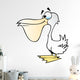 Cartoon Pelican Wall Decal