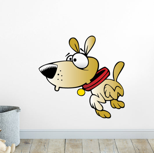 Cartoon Dog Running Wall Decal