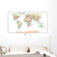 Political World Map Wall Mural