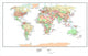 Political World Map Wall Mural