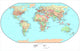 Political World Map Wall Mural