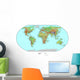 Educational Terrain World Map Wall Decal
