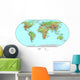 Educational Terrain World Map Wall Decal
