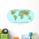 Educational Terrain World Map Wall Decal