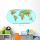 Educational Terrain World Map Wall Decal