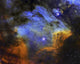 Colorful Pelican Nebula Constellation Wall Decal