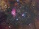 Lagoon Nebula and Trifid Distant Wall Decal