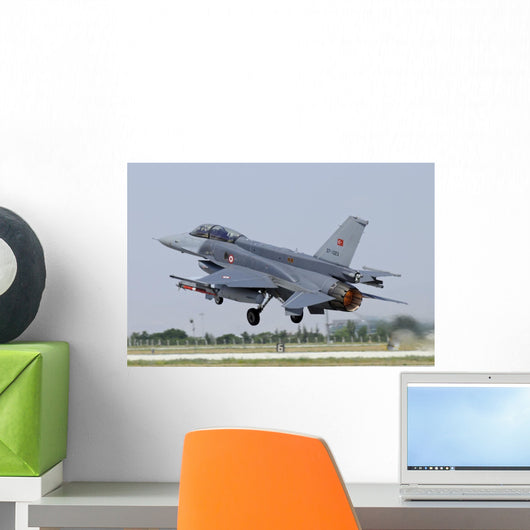 Turkish Air Force F-16d Taking Off Wall Decal