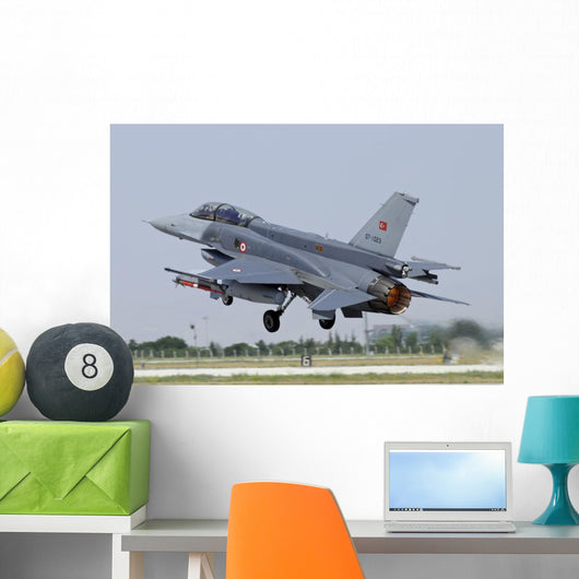 Turkish Air Force F-16d Taking Off Wall Decal