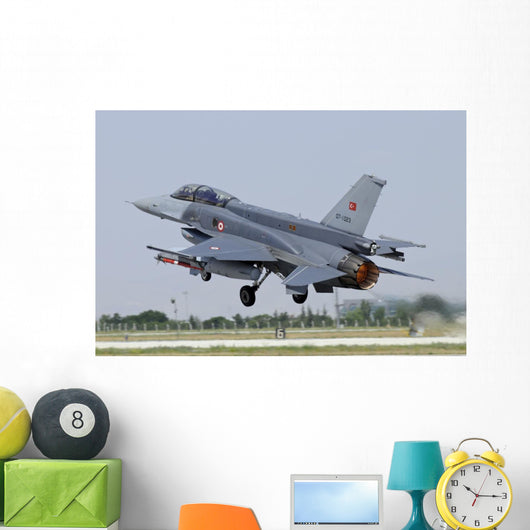 Turkish Air Force F-16d Taking Off Wall Decal