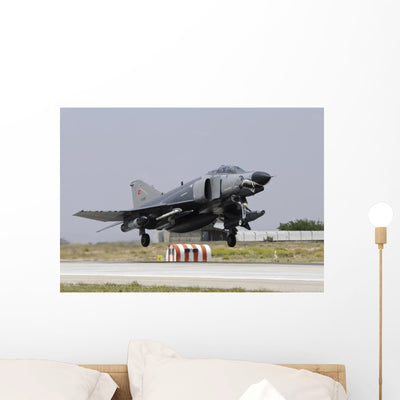 Turkish Air Force F-4e Right Profile Wall Decal shown on a wall