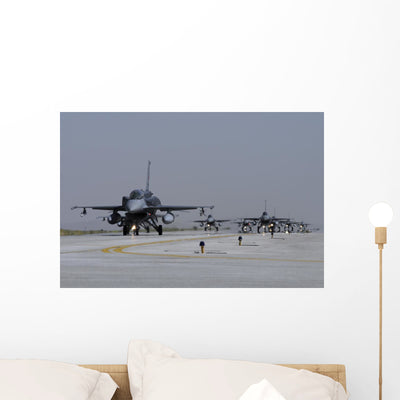 Squadron Turkish Air Force Line-up Wall Decal shown on a wall