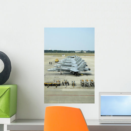 Line-up F A-18 Hornets Wall Decal