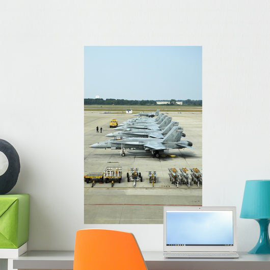 Line-up F A-18 Hornets Wall Decal